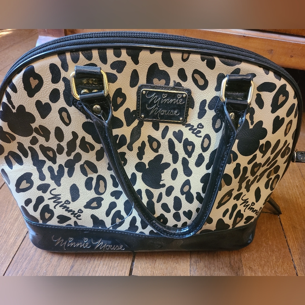 Minnie Mouse Leopard Print Bowler Bag